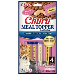 INABA CAT Meal Topper Tuna with Salmon Recipe 4x 14g (56g)