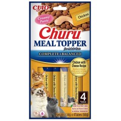 INABA CAT Meal Topper Chicken with Cheese Recipe 4x 14g (56g)