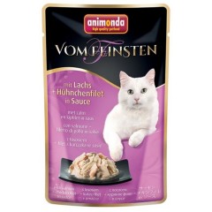 ANIMONDA Cat Vom Feinsten Adult z łososiem i filetem z kurczaka w sosie 50g (saszetka)