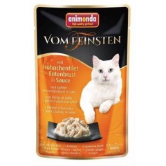 ANIMONDA Cat Vom Feinsten Adult z filetem kurczaka i z piersią z kaczki w sosie 50g (saszetka)