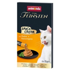 ANIMONDA Vom Feinsten Snack Cream z kurczakiem z kocią trawą 6x 15g