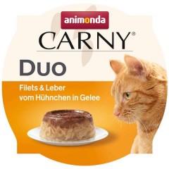 ANIMONDA Carny Duo Adult filet i wątróbka z kurczaka w galarecie 70g