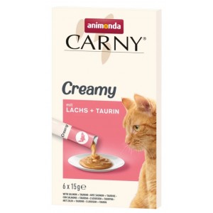 ANIMONDA Carny Creamy z łososiem i tauryną 6x 15g