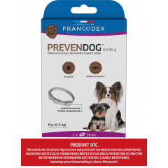 FRANCODEX Obroża biobójcza Prevendog 35 cm dla bardzo małych psów do 5 kg - 1 szt. PROMO Krótki termin