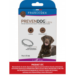 FRANCODEX Obroża biobójcza Prevendog 75 cm dla dużych i bardzo dużych psów powyżej 25 kg - 1 szt. PROMO Krótki termin