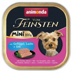 ANIMONDA Dog Vom Feinsten Adult Mini z drobiem, łososiem i koperkiem 100g