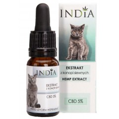 INDIA Ekstrakt CBD 5% dla kotów 10 ml PROMO Krótki termin