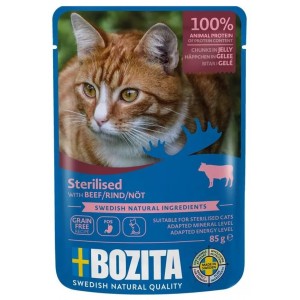 Bozita Sterilised dla kota w galaretce z wołowiną 85g