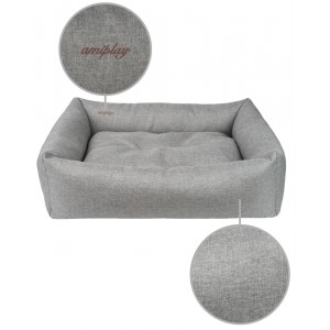 AMIPLAY Legowisko Sofa Palermo - Jasnoszare