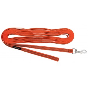 AMIPLAY Smycz treningowa Rubber 10 m - Pomarańczowa