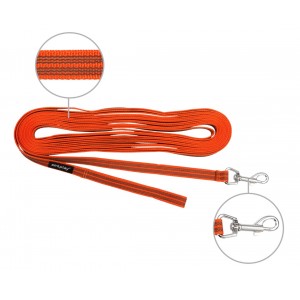 AMIPLAY Smycz treningowa Rubber 10 m - Pomarańczowa