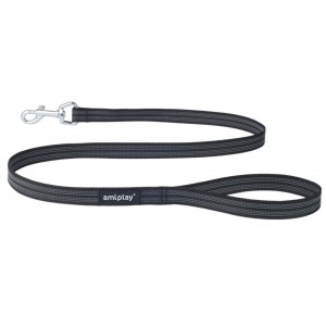 AMIPLAY Smycz Rubber 120cm - Czarna