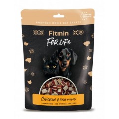 FITMIN For Life Dog and Cat Treat Chicken and Fish Pieces 70g