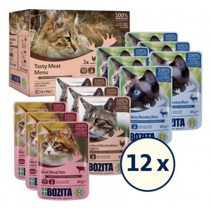 BOZITA Tasty Meat Menu Multibox 12x 85g (saszetka)