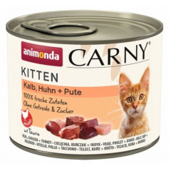 ANIMONDA Carny Kitten Cielęcina, kurczak, indyk 200g PROMO Krótki termin