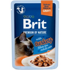 BRIT Premium Turkey Fillets Adult - Filety z indyka w sosie dla kota