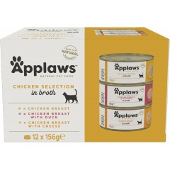 APPLAWS Cat Chicken Selection in Broth Multipack 12x 156g (puszka)