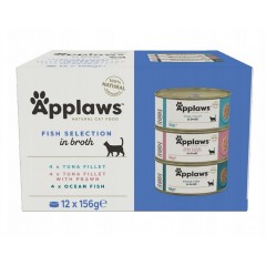 APPLAWS Cat Fish Selection in Broth Multipack 12x 156g (puszka)