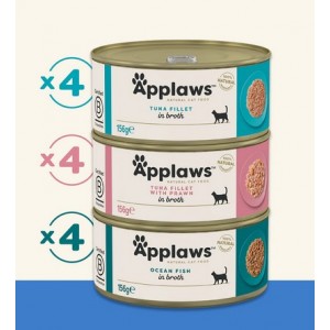 Applaws Cat Fish Selection in Broth Multipack 12x 156g (puszka)