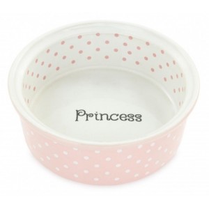 BARRY KING Miska dla kota/psa ceramiczna z napisem Princess 12 cm - różowa