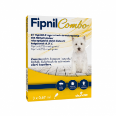 FIPNIL Combo S 2-10kg 67mg plus 60,30mg 0,67ml 3 pipety PROMO Krótki termin