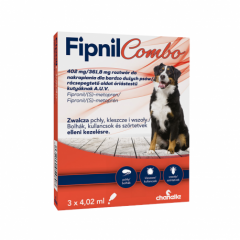 FIPNIL Combo XL powyżej 40kg 402mg plus 361,80mg 4,02ml 3 pipety PROMO