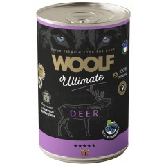 WOOLF Ultimate Dog Can Deer and Blueberries - jeleń z jagodami 400g