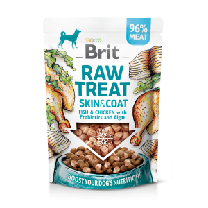 BRIT Raw Treat Skin and Coat Fish and Chicken with Probiotics and Algae 40g