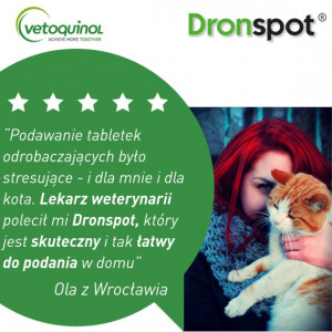 VETOQUINOL Dronspot 30 mg / 7,5 mg dla małych kotów o wadze 0,5 do 2,5 kg (2 pipety)