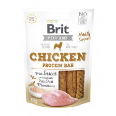 BRIT JERKY Chicken with Insect Protein Bar 80g PROMO Krótki termin