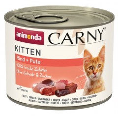 ANIMONDA Carny Kitten - Wołowina z indykiem 200g