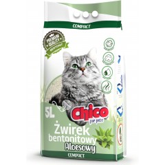 CHICO Żwirek bentonitowy Compact Aloes 10l PROMO Uszkodzene ubytek