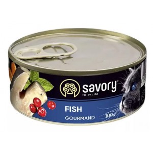 SAVORY Cat Adult Fish 100g (puszka)