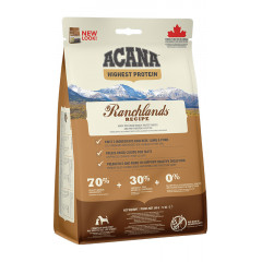 ACANA HIGHEST PROTEIN Ranchlands Dog 11,4kg PROMO Uszkodzenie