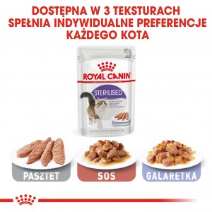 ROYAL CANIN Sterilised Gravy karma mokra w sosie dla kotów dorosłych, sterylizowanych