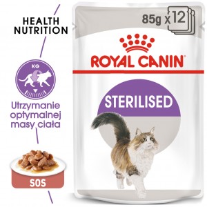 ROYAL CANIN Sterilised Gravy karma mokra w sosie dla kotów dorosłych, sterylizowanych