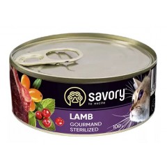 SAVORY Cat Adult Sterilised Lamb 100g (puszka)