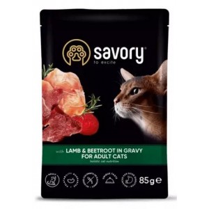 SAVORY Cat Adult Lamb and Beetroot 85g (saszetka)