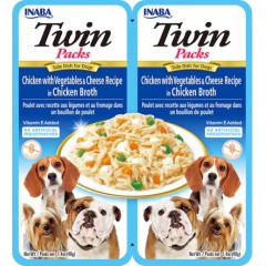 INABA DOG Twin Chicken, Vegetables and Cheese 2x 40g