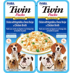 INABA DOG Twin Chicken, Vegetables and Cheese 2x 40g