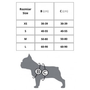 WAUDOG Waterproof szelki wodoodporne z QR-paszportem, metalowa klamra fastex - czerwony