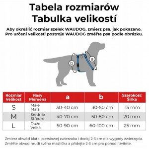 WAUDOG Nylon Recycled szelki anatomiczne w kształcie litery H z QR-paszportem gradient pomarańczowy