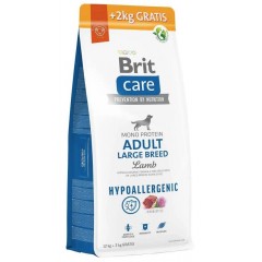 BRIT CARE Dog Hypoallergenic Adult Large Breed Lamb 12kg + 2kg GARATIS!