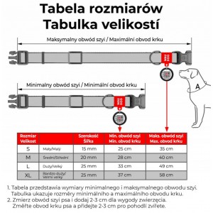 WAUDOG Nylon obroża nylonowa z QR-paszportem, wzor NASA21, metalowa klamra fastex