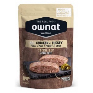 OWNAT WetFood Cat - Kurczak i Indyk w Rosole 85g