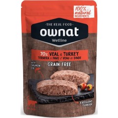 OWNAT WetFood Cat Adult - Cielęcina i Indyk w Rosole 85g