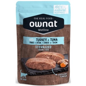 OWNAT WetFood Cat Sterilized - Indyk i Tuńczyk w Rosole 85g