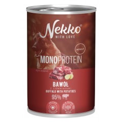 NEKKO Mono Adult Bawół i ziemniaki 400g (puszka)