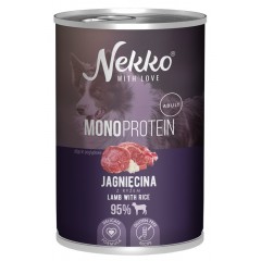 NEKKO Mono Adult Jagnięcina i ryż 400g (puszka)