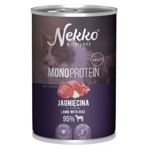 NEKKO Mono Adult Jagnięcina i ryż 400g (puszka)